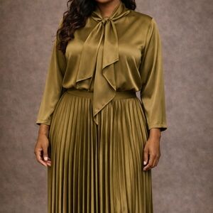 STYLEWE Olive A-Line Pleated Skirt